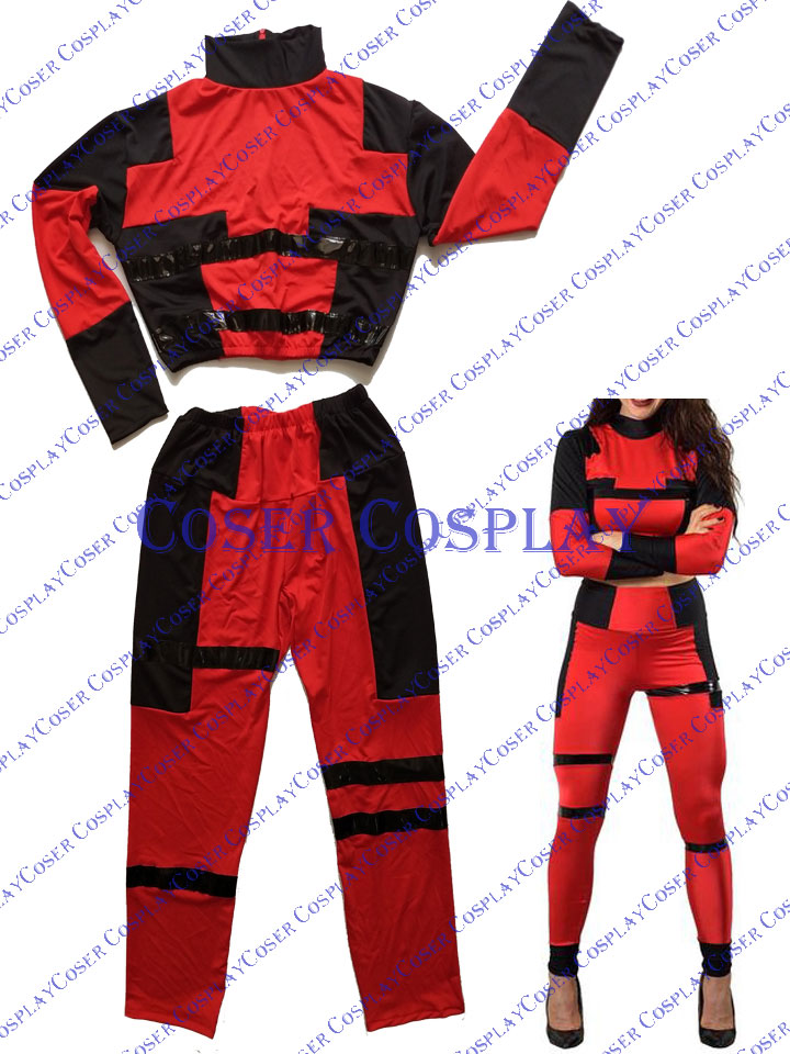 2019 Female Deadpool Cosplay Lady Casuit Halloween 0421